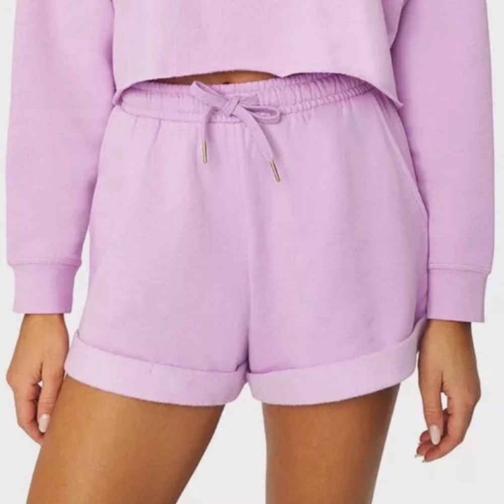 WeWoreWhat Lilac Pull on Sweat Shorts